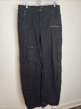 Alice + Olivia Black Cargo Pants - Utility Straight Fit